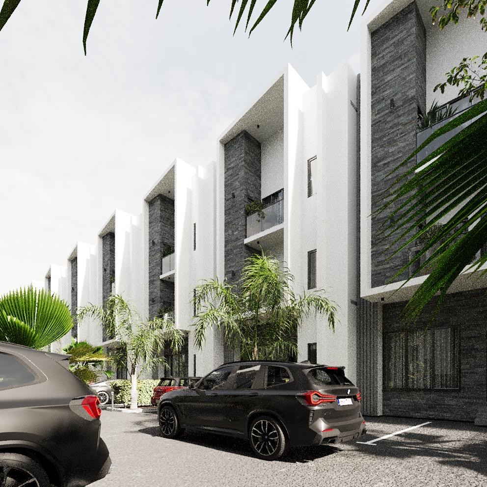 Havilah courtyard and parking